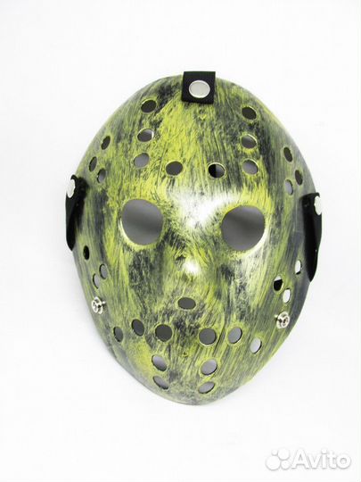 Маска хоккеиста Джейсона Вурхиза бронзовая пластик