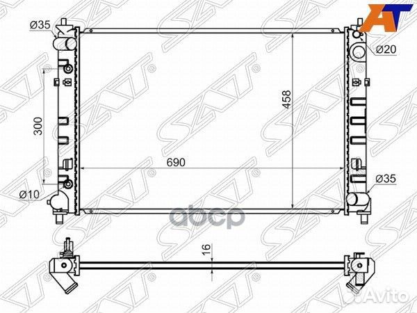 Радиатор Mazda MPV 99-06 MZ0007-1 Sat