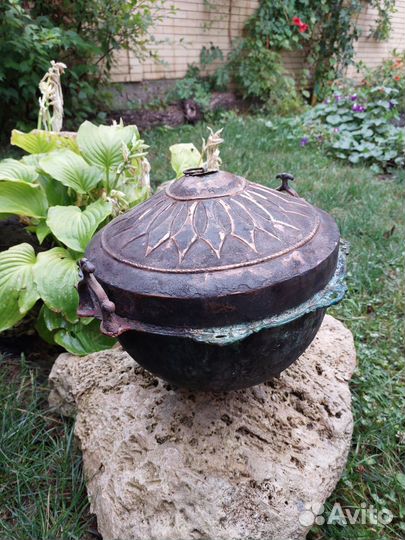 Старинный медный казан 12 литров