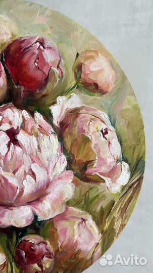 Картина маслом Пионы
