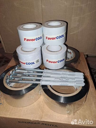 Лента для трассы кондиционера скотч дюбель