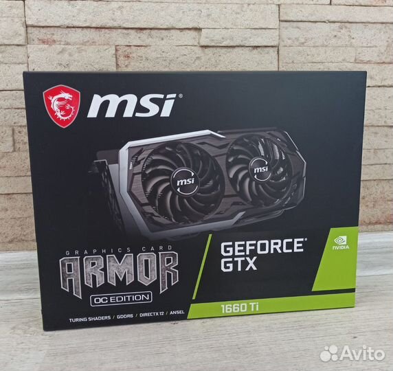 Nvidia geforce GTX 1660 ti MSI armor OC edition