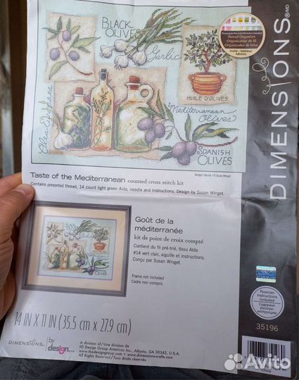 Dimensions остатки от набора для вышивания