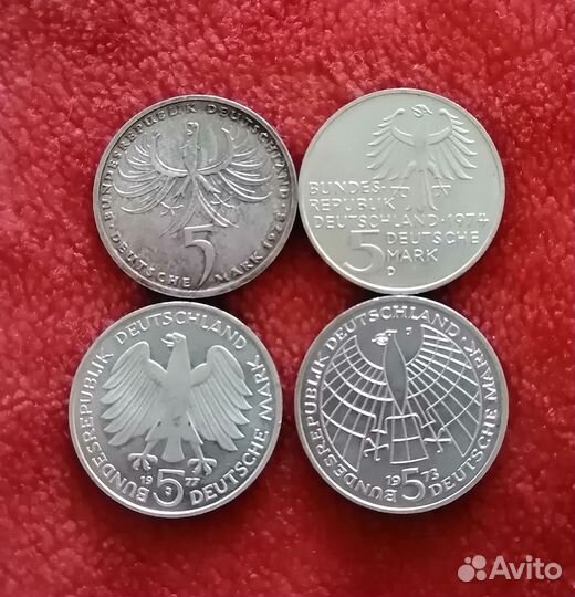 5 марок фрг (серебро)