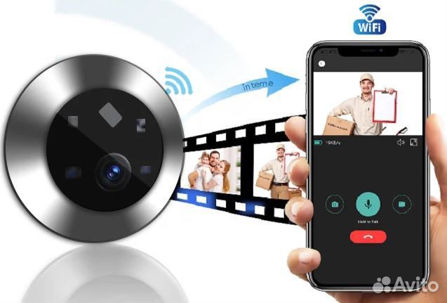 Видеоглазок цифровой с Wi-Fi VP02