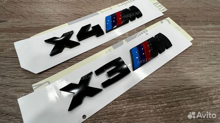 Надпись на багажник BMW - X3M, X4M Металл / Краска