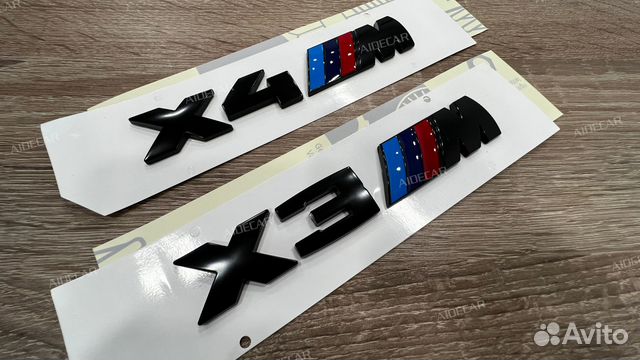 Надпись на багажник BMW - X3M, X4M Металл / Краска