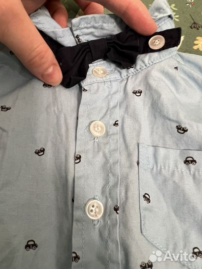 Стильная праздничная рубашка на мальчика 74 р