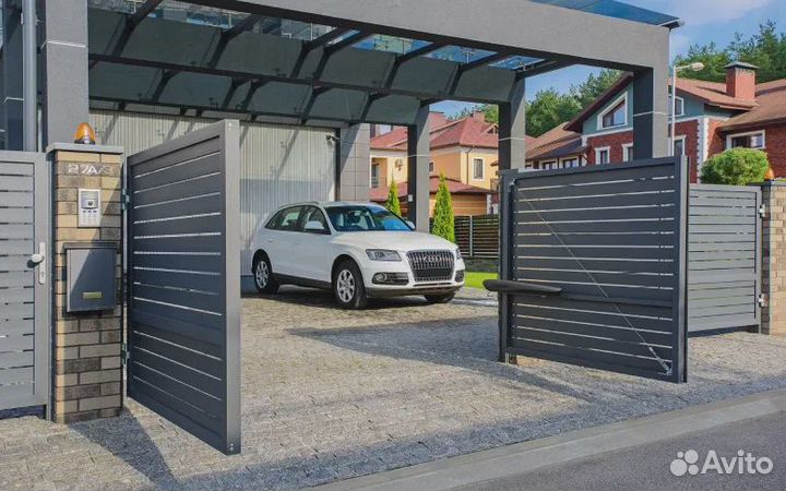 Распашные ворота под ключ