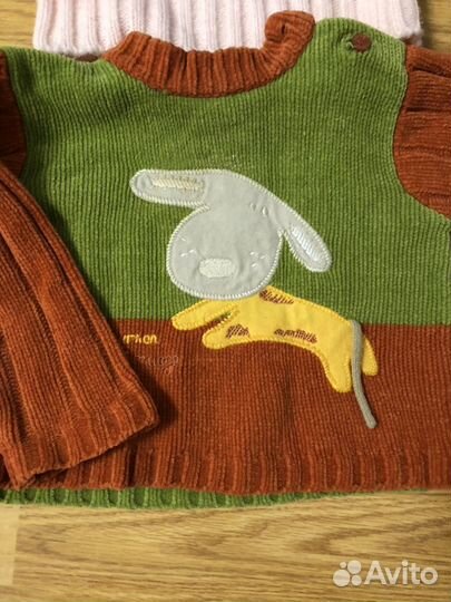 Свитер на девочку размер 6-9 мес
