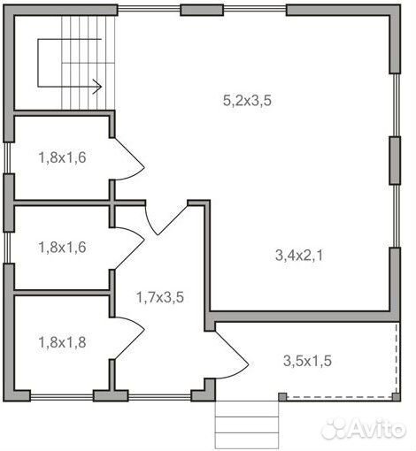 Каркасный дом 104 кв.м с коммуникациями 77-437