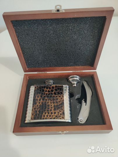 Набор фляжка с ножом Stainless steel