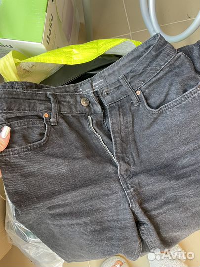 Джинсы черные прямые