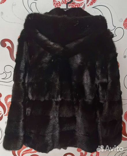 Шуба норковая с капюшоном 42 44 бу