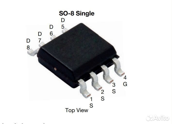 Микросхема Si4134DY-T1-GE3 N-Channel mosfet 30V 9