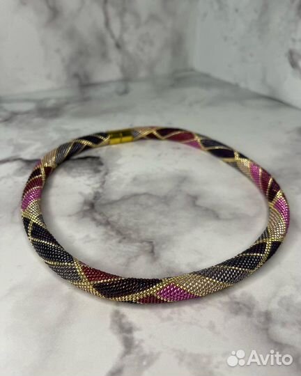 Чокер и браслет из японского бисера ручной работы