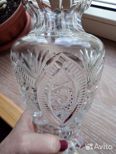 Ваза богемского хрусталя