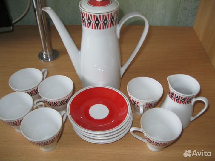 Кофейный фарфоровый сервиз гдр