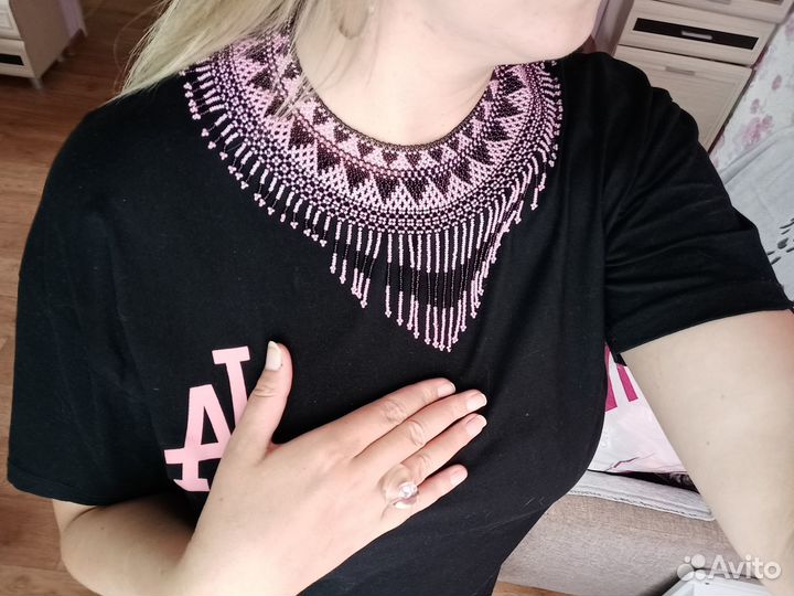 Колье-воротник из бисера