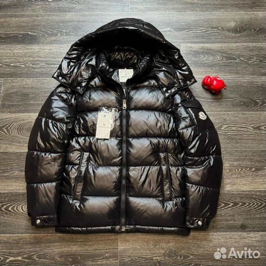 Пуховик зимний мужской moncler глянцевый 48-56