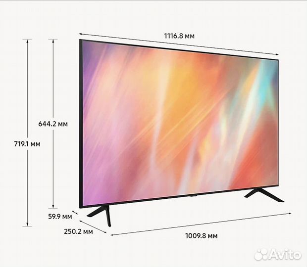 Телевизор 4k Samsung UE50AU7100uxru