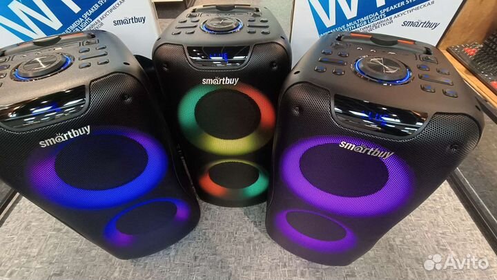 Большая блютуз колонка 100ватт 2 микрофона пульт