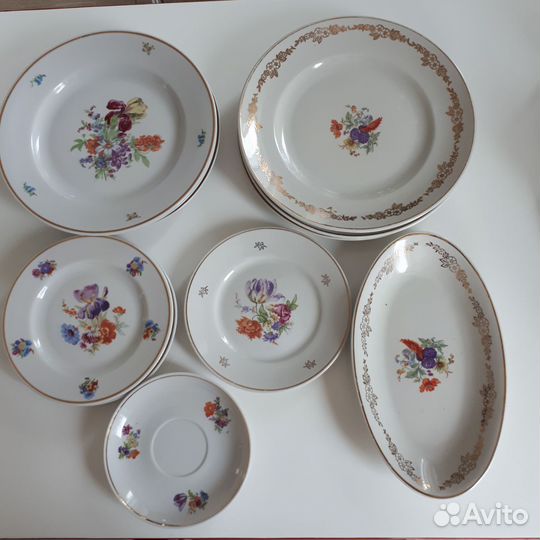 Тарелки СССР мейсеновский букет,дулево,рига