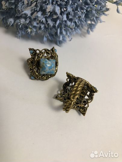 Кольца с натуральными камнями винтаж