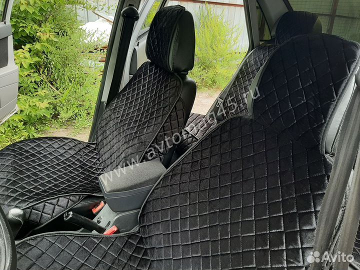 Накидка на сиденья велюр с боками универсальные