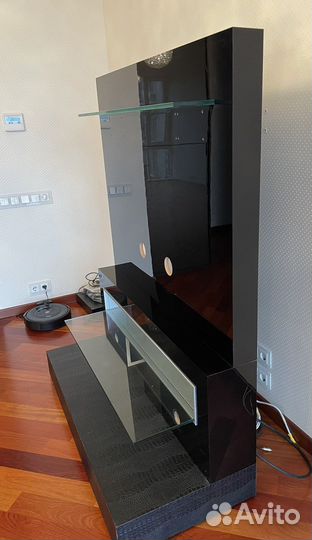 Тумба для тв черный лак Dimond Black Италия