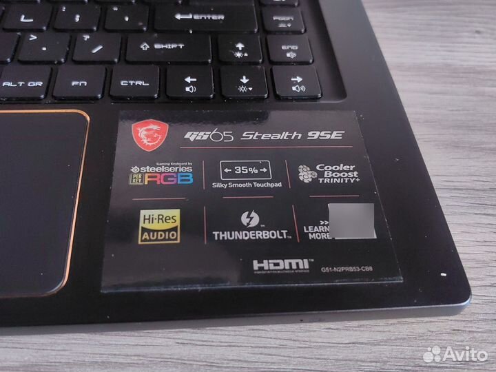 Игровой ноутбук MSI Gs65-i7 9750h/rtx2060 6gb