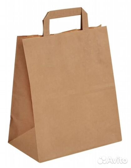 Крафт пакет бумажный с ручками