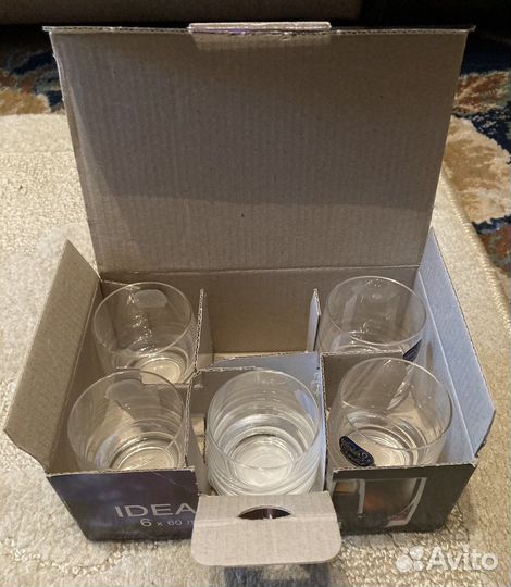 Набор из шести хрустальных стопок, Чехия