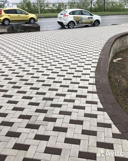 Тротуарная плитка Брусчатка Поребрик