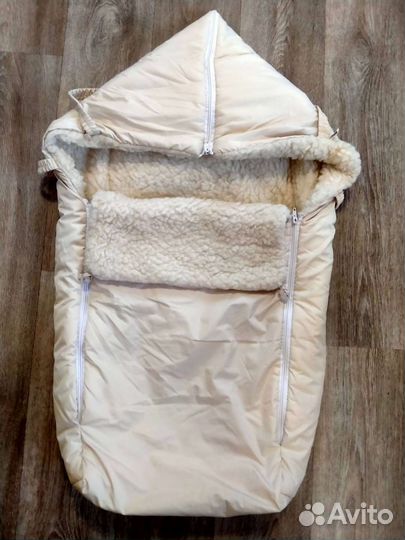 Меховой конверт в коляску овчина