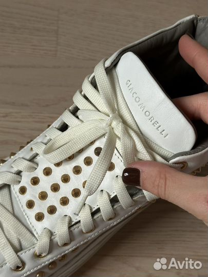 Белые кроссовки Giacomorelli made in Itali