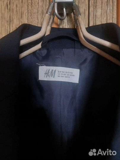 Пиджак школьный для мальчика 164