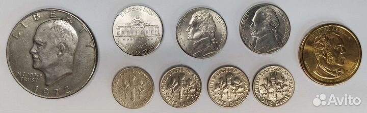 Америка. США, центы, даймы