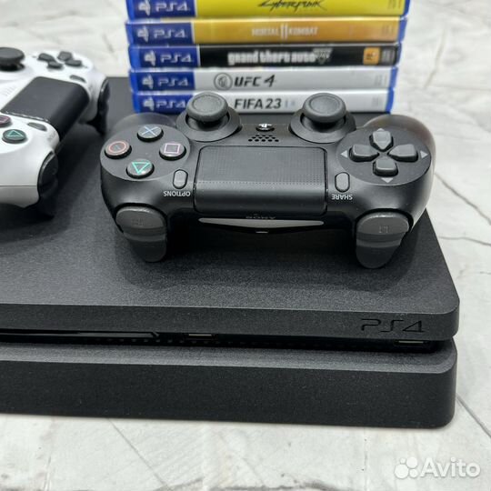 Sony PS4 Slim / Диски / 2 Джойстика