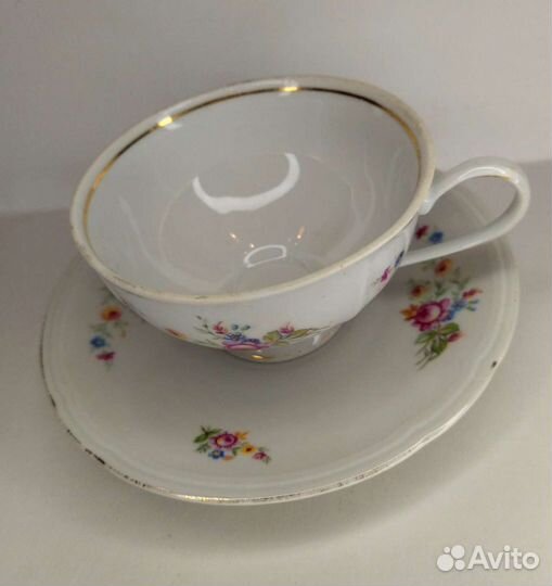 Чайная пара фарфор Германия клеймо