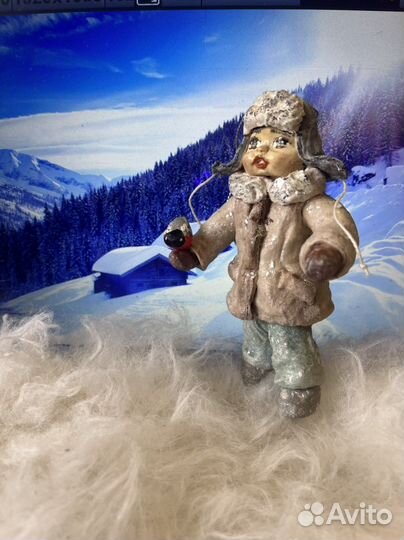 Ватные елочные игрушки