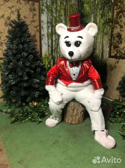 Аниматор,полярный мишка,белый,бурый мишка,зайка