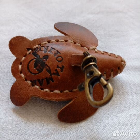 Брелок черепаха кожаный