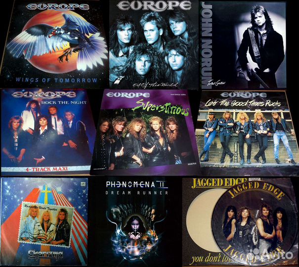 Импортные пластинки западныx Hard Rock групп