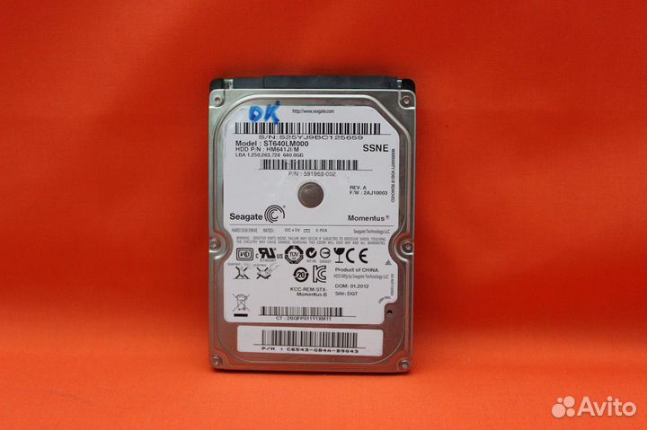 640Gb SATA samsung ST640LM000 2.5