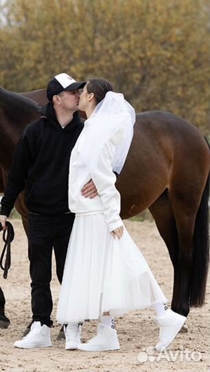 Юбка шифоновая длинная в пол