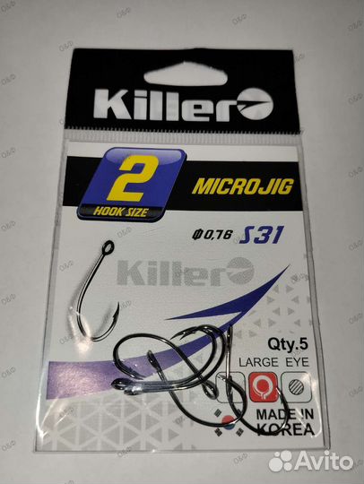 Одинарные крючки Killer для блесен, воблеров