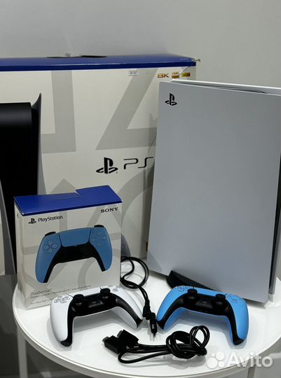 Sony playstation 5 ps5 с дисководом 2 джойстика