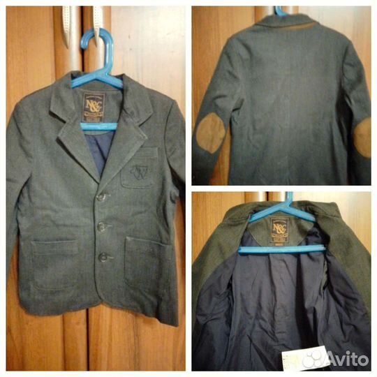 Пиджак для мальчика серый, размер 128