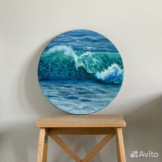 Картина маслом волны